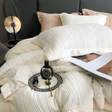 elvesmall -  High End Autumn Winter Warm Queen Bedding Set Maternal and Child Safety Duvet Cover Set King Size Quilt Cover Sheets Pillowcase