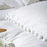 elvesmall American Size Furball Tassel Duvet Cover Set Luxury King Queen Size Bedding Set Twin Full Quilt Covers Juego De Ropa De Cama