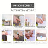 elvesmall 1pc Medicine Chest, Household Portable Multi-layer Box With Large Capacity, Emergency Storage