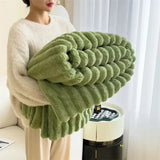 elvesmall Blanket New Artificial Rabbit Plush Autumn Comfortable Warm Blankets for Beds Soft Coral Fleece Sofa Throw Thicken Bed Sheet