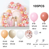 elvesmall Pink Balloons Arch Baby Pink Rose Gold Latex Balloon Garland Kit Baby Shower Girl Birthday Party Wedding Anniversary Decoration