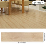 elvesmall 10pc Self-adhesive Wood Grain Floor Wall Sticker Modern Style PVC Living Room Toilet Kitchen Home Floor Decor Waterproof Sticker