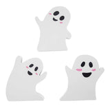 elvesmall 3pcs /set Wooden Ghost Tiered Tray Halloween Decor Wooden Table Sign For Halloween Party Home Decor
