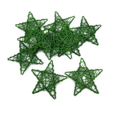 elvesmall 10pcs 5cm/6cm Natural Rattan Stars Wicker Rattan Stars for Home Decor DIY Craft Vase Bowl Filler Table Decoration