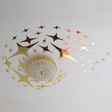 elvesmall 50Pcs Vogue Removable 3D Star Shape Mirror Effect Popular Home Decor Wall Art Decals Stickers