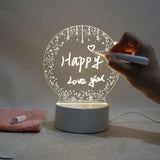 elvesmall Valentines Day Gift Message Board Lamp With Erasable Markers Rewritable Light Board For Desk Kids Bedroom Sleep Led Night Light Room Decor