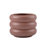 elvesmall Creative Round Flower Pot Succulent Pot Ceramics Planter Home Decor Desktop Ornaments Garden Decoration Bonsai Plant Pot