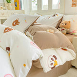 elvesmall Bedding Set Duvet Set Hot Sale Fragmented Flower French Style NEW Queen King Size Soft Comforter Sets 4pcs sheet Set