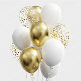 elvesmall 12pcs 12inch Black Gold Latex Balloons Graduation Helium Globos Adult Kids Birthday Party Decorations Baby Shower Home Supplies