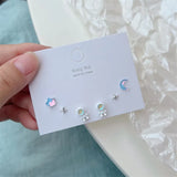 elvesmall Fashion New Delicate Elegant Butterfly Earrings Sets Simple Cute Korean Small Stud Earring for Women Girls Party Jewelry Gifts