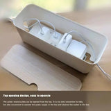 elvesmall Cable Storage Box Power Strip Wire Case Anti Dust Charger Socket Organizer Network Line Storage Bin Charger Wire Management