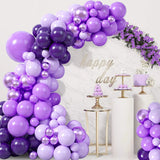 elvesmall Purple Gold Balloon Garland Arch Kit Birthday Party Decor Girl Baby Shower Latex Ballon Chain Wedding Party Decorations