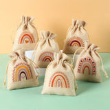 elvesmall Rainbow Candy Bags Wedding Party Happy Birthday Party Decoration Gifts Bag Jewelry Hessian Sack Pouches Packing Bags