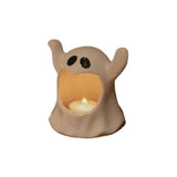 elvesmall  Carnival Halloween Cute Ghost Candle Ceramic Decoration Atmosphere Bar KTV Desktop Decoration