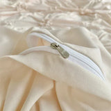 elvesmall Three-dimensional Pinch Pleated Crafts Double Duvet Cover Set 220x240 Solid Twist Flowers King Size Bedding Set Quilt Cover Set