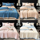 elvesmall  Summer Quilt Simple Luxury Modal comforter Thin Bed Cover Bedding double-sided Quilt single bed  high quality