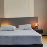 elvesmall Autumn Winter Warm Fitted Bed Sheet Flannel Soft Comfortable Queen Bed Sheets Thicked Coral Fleece Mattress Cover Plush Bedsheet