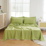 elvesmall 100% French Natural Pure Linen Bedding Sheet Set Ultra Soft Durable Luxurious Stone Washed 3 Pieces Sheets Set Double Bed Sheets
