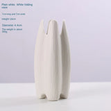elvesmall  Nordic ins wind vegetarian burning white ceramic vase creative home room wedding decoration arrangement flower vase simple