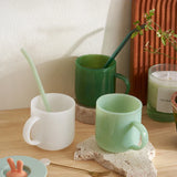 elvesmall  -  Jade Glass Cup Retro Green Glass High Borosilicate Glass Heat resistant Tea Cups Glass Coffee Mug Drinkware Dinking milk water