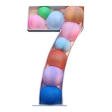 elvesmall 73/91.5CM Giant Big Number Balloon DIY Filling Box Stand  Baby Birthday Organic Mosaic Number Decor Balloon Frame Anniversary