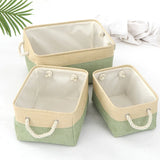elvesmall Cotton and Linen Foldable Storage Basket for Sorting and Organizing Miscellaneous Items Storage Baskets Woven Basket