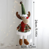 elvesmall Christmas Decoration Fabric Doll Small Figurine Pendant Plush Elk Santa Claus Snowman Christmas Tree Decorations
