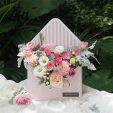 elvesmall Creative Portable Flower Box Rose Flower Packaging Box Flower Shop Wedding Rose Birthday Party Gift Box Valentine's Day Bag Box