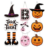 elvesmall Halloween Door Hanging Pendents Party Decors Pumpkin Ghost Bat Happy Halloween Ghost Horror Party Decorations for Home 2024