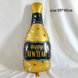 elvesmall 2025 Happy New Year Balloons Banner Rose Gold Number Letter Aluminum Foil Balloon Christmas New Year Eve Party Decor Balls Suppl