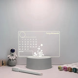 elvesmall Valentines Day Gift Message Board Lamp With Erasable Markers Rewritable Light Board For Desk Kids Bedroom Sleep Led Night Light Room Decor