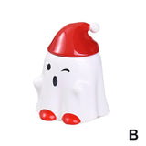 elvesmall Halloween Themed Ceramic Coffee Cup With Lid Cartoon Elf Style Cute Ghost Halloween Perfect Gift