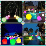 elvesmall LED Water Floating Light Remote Control Swimming Pool Light Luminous Ball Inflatable Beach Ball Party Accessories