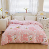 elvesmall Yellow Floral 100% Cotton Duvet Cover Rose Pattern Comforter Covers Elegant Flowers Botanical Bedding All Season for Women Girls