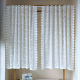 elvesmall 1 Panel French Lace Flower White Gauze Curtain For The Living Room Princess Room, Coffee Curtains For The Kitchen, Home Curtains