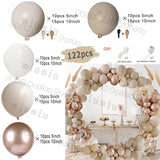 elvesmall Sand White Wedding Decor Balloon Garland Arch Kit Happy Birthday Party Metal Gold Silver Latex Baby Shower Decoration Balloons