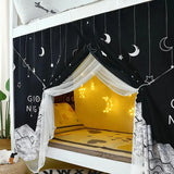 elvesmall Cartoon Upper Bunk Lower Bunk Mosquito Net Double Layer Student Dormitory Mosquito Net Thickened Dust-proof Blackout Bed Curtain