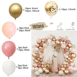 elvesmall Boho Dusty Retro Pink Balloons Garland Arch Kit Bride Wedding Birthday Party Decoration Girls Baby Shower Rose Gold Ballon Chain