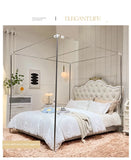 elvesmall New Pirncess Lace Mosquito Net for Bed Square Romantic Curtain Bed Net Canopy Mosquito Tent Mesh