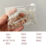 elvesmall 10/20 PCS Zipper Bag Jewelry Plastic PVC Transparent Bracelet Necklace Earrings Storage Gift Bag For Small Business Packaging