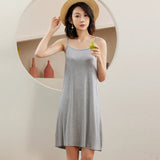 elvesmall  New Cotton Slip Underwear Women Summer Long Slip Dress Slip Skirt Under Dress All Match Breathable Petticoat Underskirt Lingerie