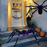 elvesmall Light-up Spider Halloween Decoration,Big Lighted Spider for Scary Halloween Outdoor Indoor Yard Home Party Haunted House Décor