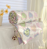 elvesmall Washed Double Gauze Spring Summer Quilt Queen Grade A Lightweight Comforter Soya Fibre Filling Soft Breathable Summer Blanket
