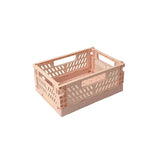 elvesmall Plastic Foldable Storage Crate Folding Box Basket Stackable Cute Makeup Jewellery Toys Boxes for Storage Box Organizer Portable