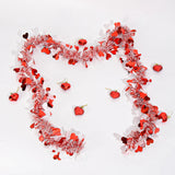 elvesmall 2M Valentine's Day multicolour Heart-shaped Garland Valentines Day Decorations Glitter Garland Party Tinsel Garland