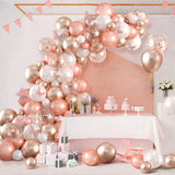 elvesmall Macaron Pink Balloon Garland Arch Kit Wedding Birthday Party Decoration Kids Globos Rose Gold Confetti Latex Ballon Baby Shower