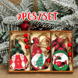 elvesmall Christmas Wooden Pendant Merry Christmas Decorations for Home  Navidad Christmas Tree Ornaments Xmas Gifts New Year