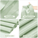 elvesmall  12PCS 30X275cm Sage Green Wedding Satin Table Runner Party Supply Christmas Home Dining Luxury Table Decoration 12" X 108"