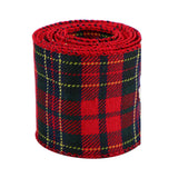 elvesmall 6m Christmas Plaid Ribbon Snowflake Buffalo Plaid Linen Ribbons Xmas Tree DIY Bows Christmas Wreath Gift Wrapping Ribbon Decor