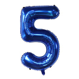 elvesmall 40Inch Dark Blue Number Foil Balloon 0-9 Digital Globos Children Birthday Party Decoration Baby Shower Toy Kids Graduation Gifts
